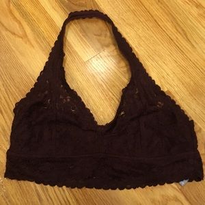 NWOT AMERICAN EAGLE Cranberry Halter Bralette SZ L